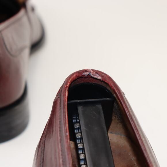 Massimo Emporio Burgundy Leather Tassel Loafers Men’s Size 10 M Vintage main image 5